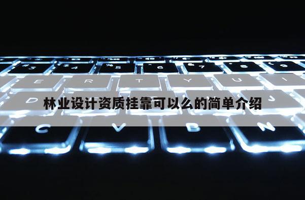 林業(yè)設(shè)計資質(zhì)掛靠可以么的簡單介紹