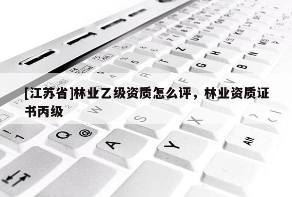 [江蘇省]林業(yè)乙級資質怎么評，林業(yè)資質證書丙級