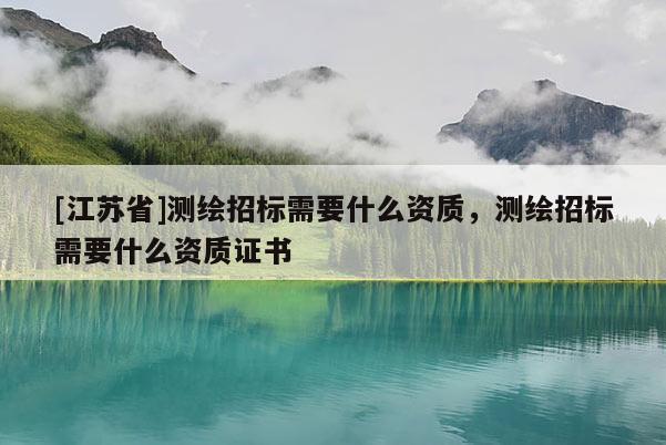 [江蘇省]測(cè)繪招標(biāo)需要什么資質(zhì)，測(cè)繪招標(biāo)需要什么資質(zhì)證書(shū)