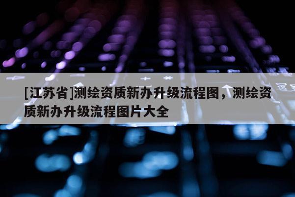 [江蘇省]測繪資質新辦升級流程圖，測繪資質新辦升級流程圖片大全
